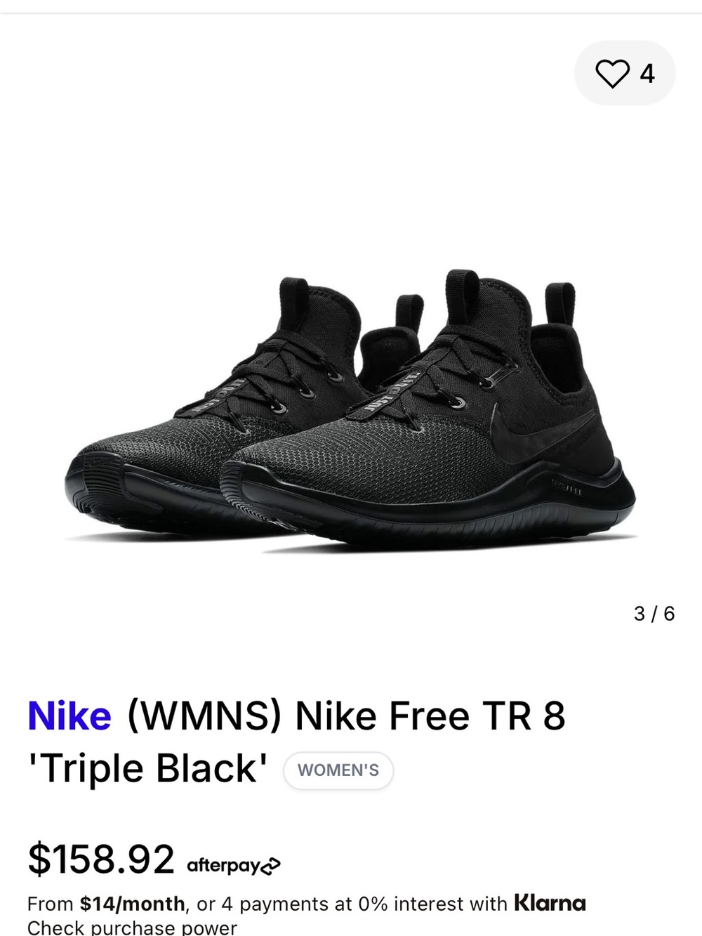 Nike Women's Black Lightweight Training Sneakers